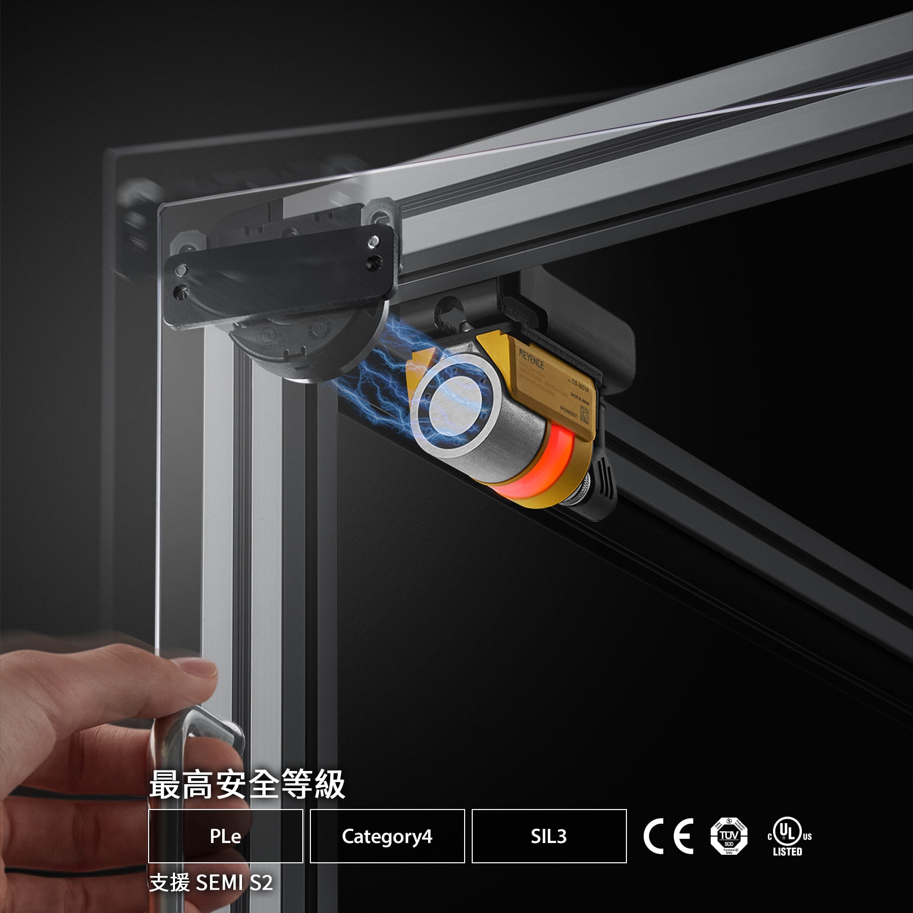 最高安全等級(jí)。 PLe / Category4 / SIL3